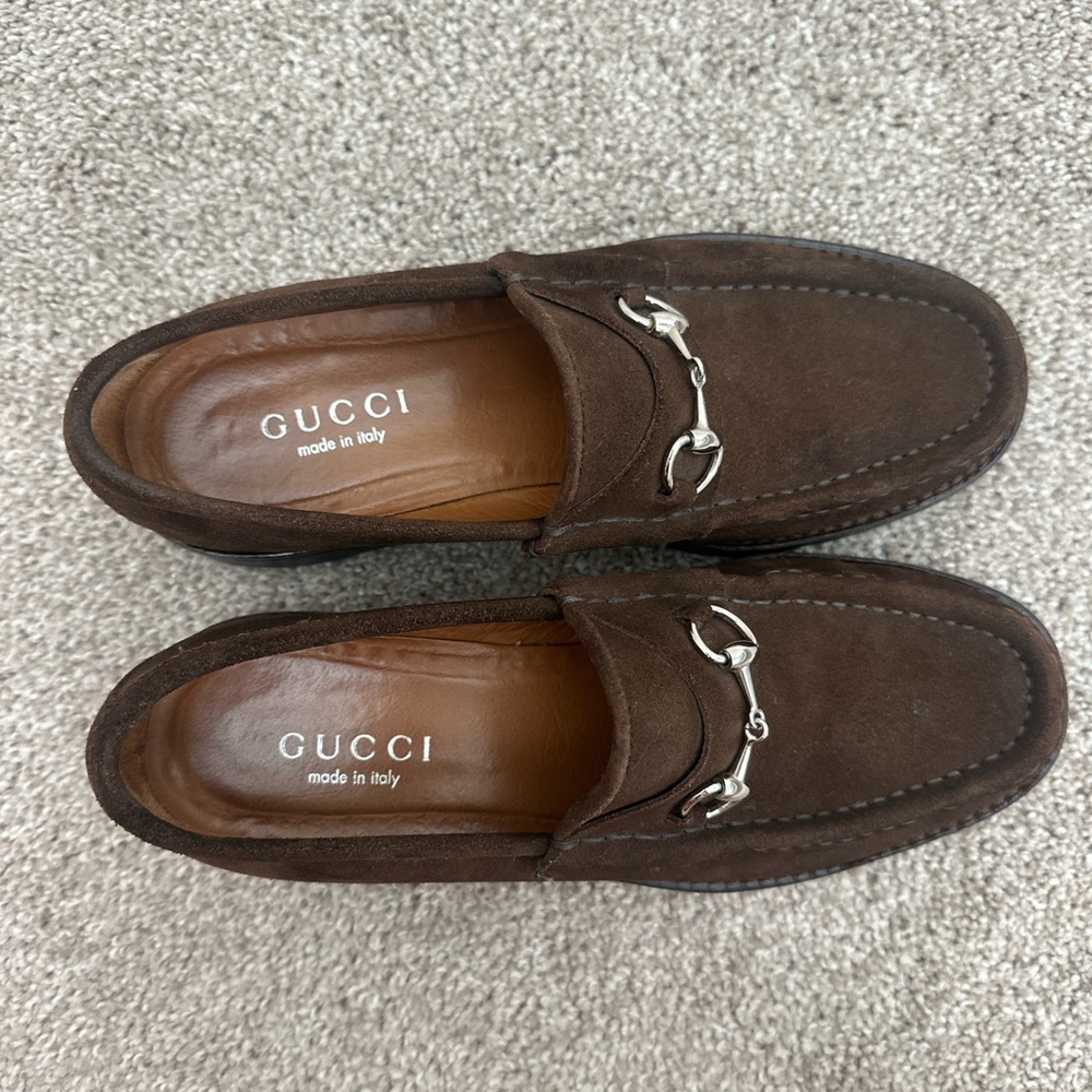 Gucci Dark Brown Women’s Suede Loafers